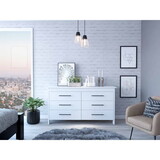 Southington 6-Drawer Rectangle Dresser White B062S00140