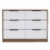 Longhill 6-Drawer Rectangle Dresser Pine and White B062S00143