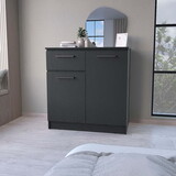 Loonam 2-Door 1-Drawer Dresser Black B062S00186