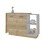 Edgemont 2-Shelf 4-Door 2-piece Kitchen Set, Kitchen Island and Pantry Cabinet White and Light Oak B062S00195