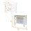 Ralston 7-Shelf 4-Door 2-piece Kitchen Set, Kitchen Island and Pantry Cabinet White and Light Oak B062S00199