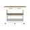 Nadina 4-Door 2-Drawer 2-piece Kitchen Set, Kitchen Island and Kitchen Pantry White and Light Oak B062S00211