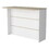 Capwell 3-Tier Shelf Kitchen Island White and Light Pine B062S00215