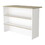 Capwell 3-Tier Shelf Kitchen Island White and Light Pine B062S00215