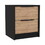 Medella 2-Piece Bedroom Set, Nightstand and Dresser, Black, Pine and Light Oak B062S00223