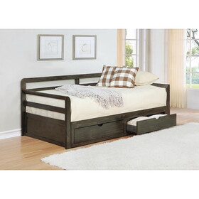 Silla Grey 2-drawer Daybed with Extension Trundle B062S00264