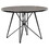 Portia Black Stain and Gunmetal Round Dining Table with Butterfly Metal Base B062S00268