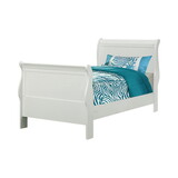 Hilltop White Panel Sleigh Twin Bed B062S00290
