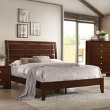 Somogyi Rich Merlot Slatted Queen Panel Bed B062S00294