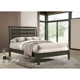 Crawley Mod Grey Slat Back Queen Panel Bed B062S00304