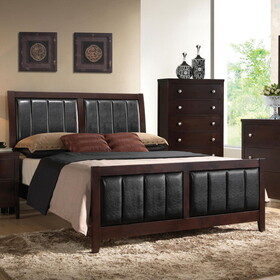 Teste Cappuccino and Black Queen Panel Bed P-B062S00313