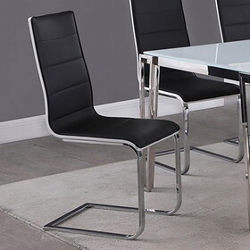 Littleton Black Upholstered Dining Chairs (Set of 4) B062S00324