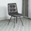 Charcoal and Gunmetal Tufted Back Dining Chairs (Set of 4) B062S00326
