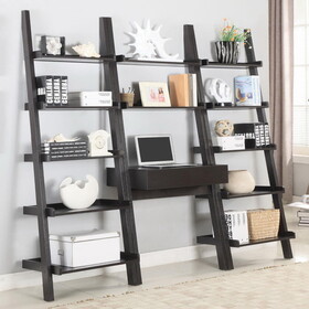 Sheridan Cappuccino 3-piece Ladder Desk and Bookcase Set B062S00333