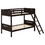 Orman Espresso Twin/Twin Bunk Bed with Built-in Ladder B062S00336