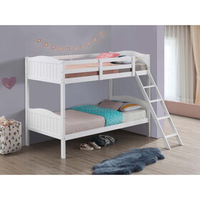 Bloedell White Twin/Twin Bunk Bed with Arched Headboard P-B062S00342