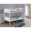 Bloedell White Twin/Twin Bunk Bed with Arched Headboard B062S00342