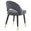 Sophie Grey and Black Arched Back Side Chairs (Set of 2) B062S00357