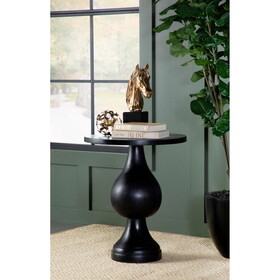 Serena Black Stain Pedestal Accent Table P-B062S00353