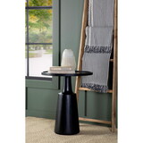 Stedham Black Stain Pedestal Accent Table P-B062S00354