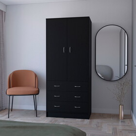 Ella Black 2-Door Armoire