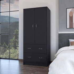 Abigail Black 2-Drawer Wardrobe