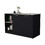 Travis Black and Onyx Double Door Cabinets Kitchen Island