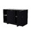 Travis Black and Onyx Double Door Cabinets Kitchen Island