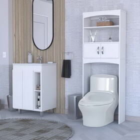 Elyria White 2 Piece Bathroom Set B062S00416