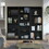 York Black 3 Piece Living Room Set with 3 Bookcases