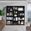 Zanesville Black 3 Piece Living Room Set with 3 Bookcases
