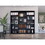 Lowell Black 3 Piece Living Room Set with 3 Bookcases