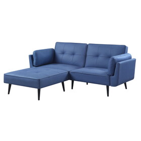 Blue Adjustable Sofa with Ottoman B062S00445