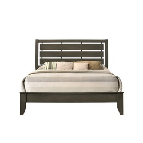 Grey Queen Sleigh Bed B062S00450