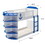 Sky Blue and White Twin/Twin Boat-shaped Bunk Bed B062S00461