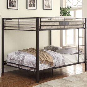 Sandy Black Double Queen Bunk Bed with Built-in Ladder B062S00465