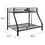 Sandy Black Twin XL/Queen Bunk Bed with Built-in Ladder B062S00469