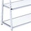 White and Chrome Bookshelf with 6 Shelves B062S00483