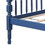 Blue Twin over Twin Bunk Bed with Built-in Ladder B062S00491