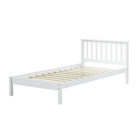 White Twin Bed B062S00512