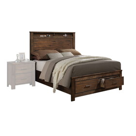 Oak Queen Bed with Storage B062S00536