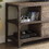 Weathered Oak and Antique Silver 4-Shelf TV Stand B062S00540