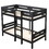 Black Twin/Twin Bunk Bed with Ladder B062S00576