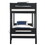 Black Twin/Twin Bunk Bed with Ladder B062S00576