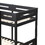 Black Twin/Twin Bunk Bed with Ladder B062S00576