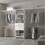 White Modular Closet Organizer System with Hanging Rods B062S00623