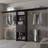 Wengue Modular Closet Organizer System with Hanging Rods B062S00624