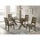 Gawain Rustic Knotty Nutmeg 5-piece Dining Set B062S00893