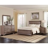 Oatfield Washed Taupe 4-piece Eastern King Bedroom Set