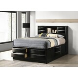 Jazz Black Queen Storage Bed